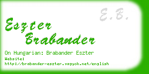 eszter brabander business card